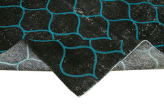 Geometric Carpet Black Geometric Cotton Wool Handmade Area Rug 10'3'' x 13'4''