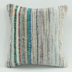 Emel Grey Ethnic Wool Decorative Pillow Case 45x45