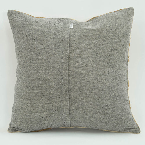 Emel Brown Ethnic Wool Decorative Pillow Case 1'8'' x 1'8''