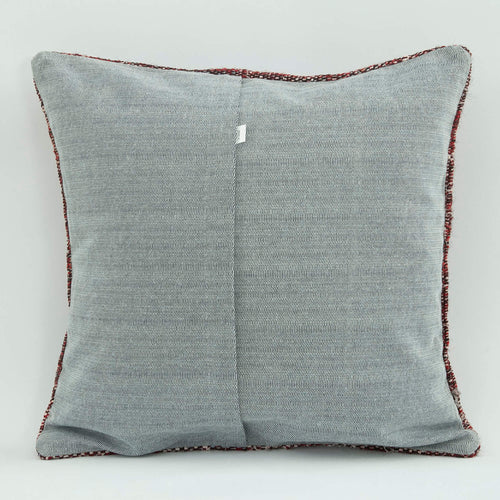 Emel Red Ethnic Wool Decorative Pillow Case 1'8'' x 1'8''