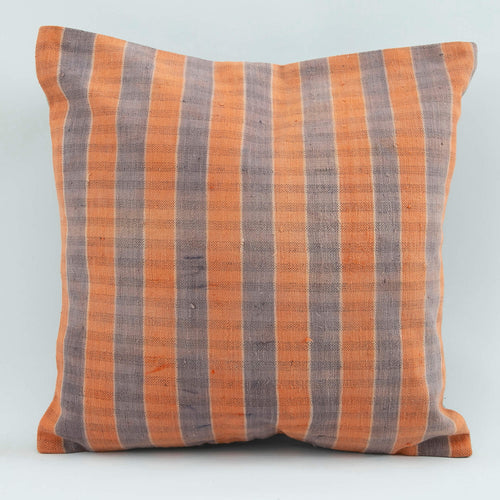 Emel Orange Ethnic Wool Decorative Pillow Case 1'8'' x 1'8''