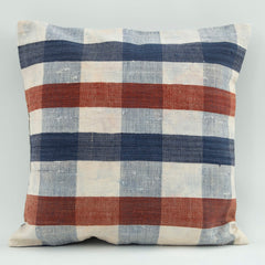 Wool Decorative Pillow - Emel Navy Ethnic Cushion Cover 18x18 with Zipper