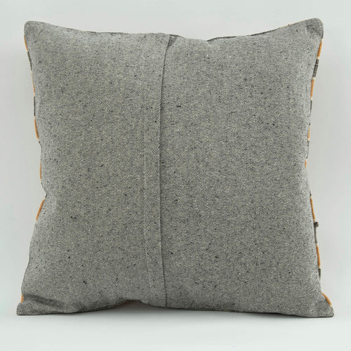 Emel Orange Ethnic Wool Decorative Pillow Case 1'8'' x 1'8''