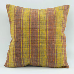 Emel Yellow Ethnic Wool Decorative Pillow Case 1'8'' x 1'8''