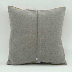 Emel Yellow Ethnic Wool Decorative Pillow Case 1'8'' x 1'8''