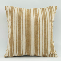 Wool Decorative Pillow - Emel Brown Ethnic Pillow Case 18x18 Zipper Cover