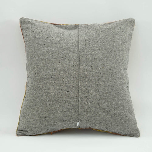 Emel Yellow Ethnic Wool Decorative Pillow Case 1'8'' x 1'8''