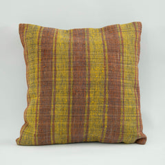 Emel Yellow Ethnic Wool Decorative Pillow Case 1'8'' x 1'8''