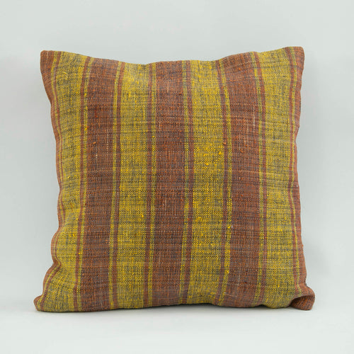 Emel Yellow Ethnic Wool Decorative Pillow Case 1'8'' x 1'8''