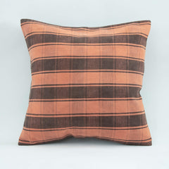 Emel Orange Ethnic Wool Decorative Pillow Case 1'8'' x 1'8''