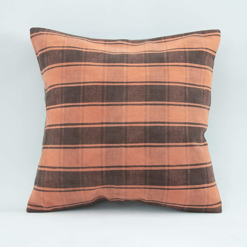 Emel Orange Ethnic Wool Decorative Pillow Case 1'8'' x 1'8''