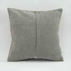 Emel Orange Ethnic Wool Decorative Pillow Case 1'8'' x 1'8''