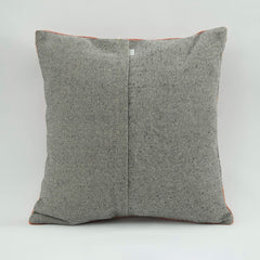 Emel Orange Ethnic Wool Decorative Pillow Case 1'8'' x 1'8''