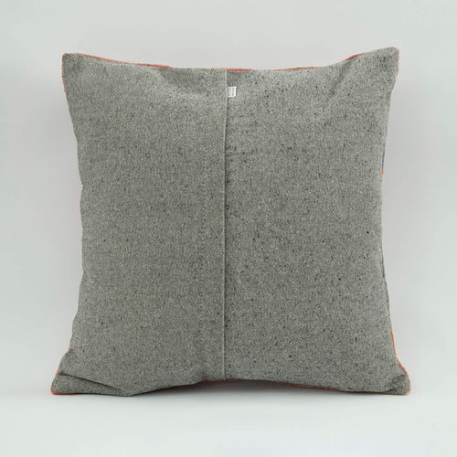 Emel Orange Ethnic Wool Decorative Pillow Case 1'8'' x 1'8''