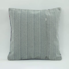 Wool Decorative Pillow - Emel Purple Ethnic Pillow Case With Zipper 18x18