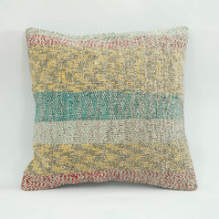 Emel Brown Ethnic Wool Decorative Pillow Case 1'8'' x 1'8''