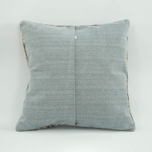 Emel Beige Ethnic Wool Decorative Pillow Case 1'8'' x 1'8''