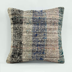 Emel Grey Ethnic Wool Decorative Pillow Case 1'8'' x 1'8''