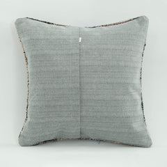 Emel Grey Ethnic Wool Decorative Pillow Case 1'8'' x 1'8''