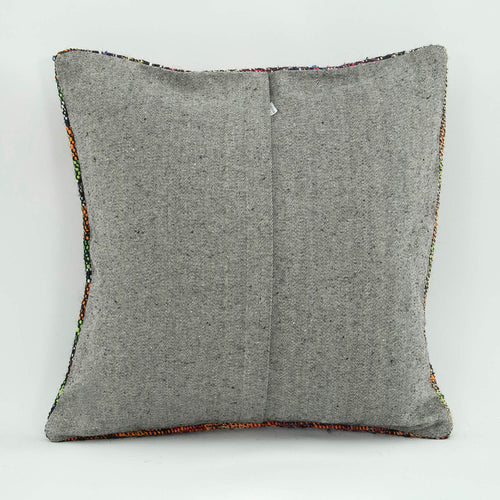 Emel Orange Ethnic Wool Decorative Pillow Case 1'8'' x 1'8''