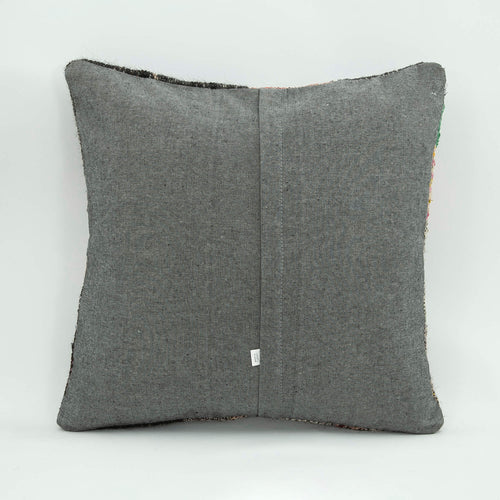 Emel Black Patchwork Wool Decorative Pillow Case 1'8'' x 1'8''