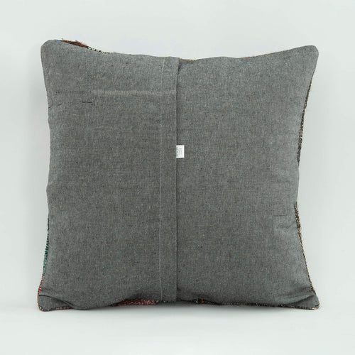 Emel Grey Ethnic Wool Decorative Pillow Case 1'8'' x 1'8''