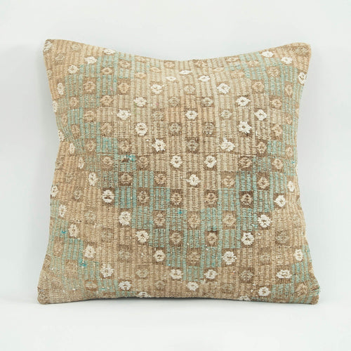 Emel Brown Ethnic Wool Decorative Pillow Case 1'8'' x 1'8''