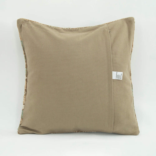 Emel Brown Ethnic Wool Decorative Pillow Case 1'8'' x 1'8''