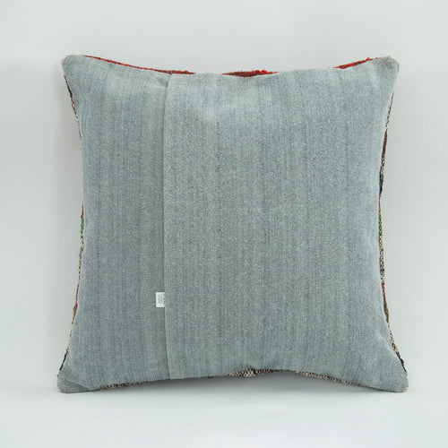 Emel Red Ethnic Wool Decorative Pillow Case 1'8'' x 1'8''