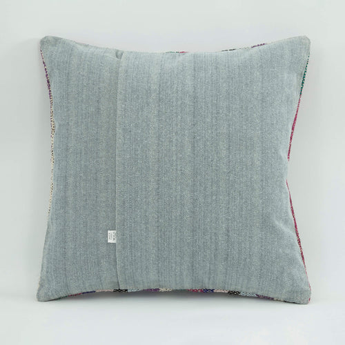 Wool Decorative Pillow – Purple Striped Handmade Wool Pillowcase 18x18 Inches