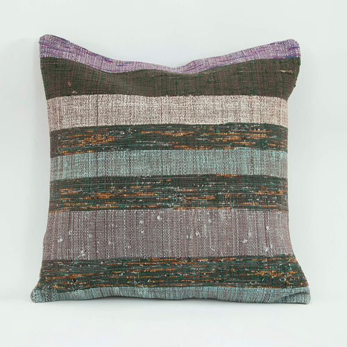 Emel Brown Ethnic Wool Decorative Pillow Case 1'8'' x 1'8''