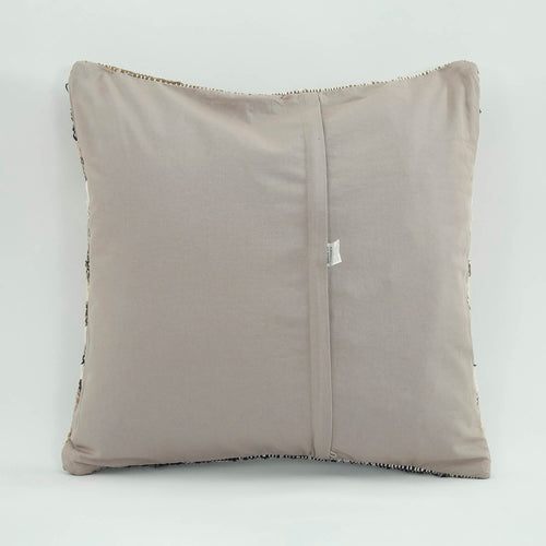Emel Beige Ethnic Wool Decorative Pillow Case 1'8'' x 1'8''