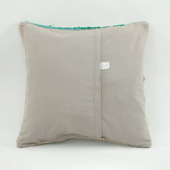 Wool Decorative Pillow Case – Beige Ethnic Handmade Cushion Cover 18x18 Inches