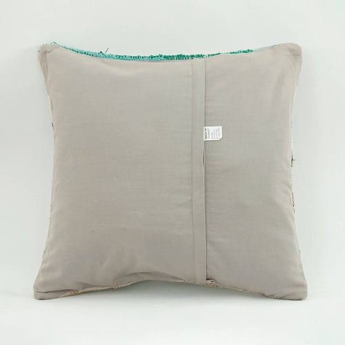 Wool Decorative Pillow Case – Beige Ethnic Handmade Cushion Cover 18x18 Inches