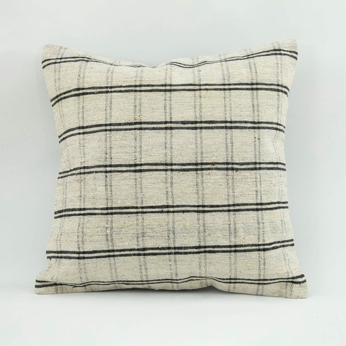 Emel Beige Ethnic Wool Decorative Pillow Case 1'8'' x 1'8''