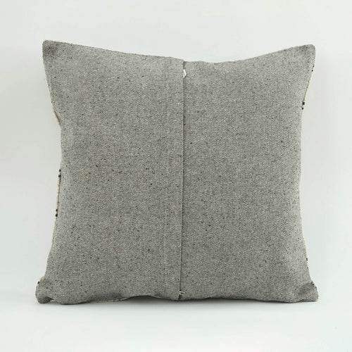 Emel Beige Ethnic Wool Decorative Pillow Case 1'8'' x 1'8''