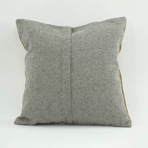 Wool Decorative Pillow - Emel Brown Ethnic Pillow Case With Zipper Cover