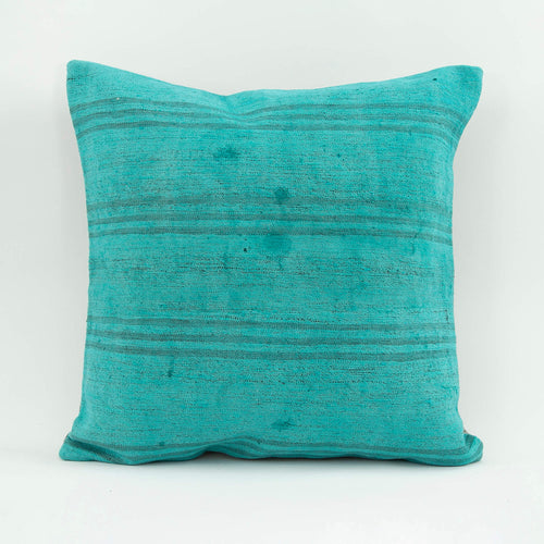 Wool Decorative Pillow – Handmade Ethnic Turquoise Cushion Cover 1'8'' x 1'8''