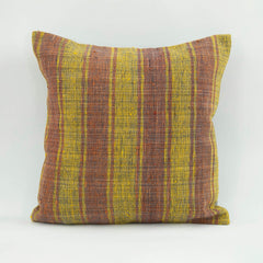 Emel Yellow Ethnic Wool Decorative Pillow Case 1'8'' x 1'8''