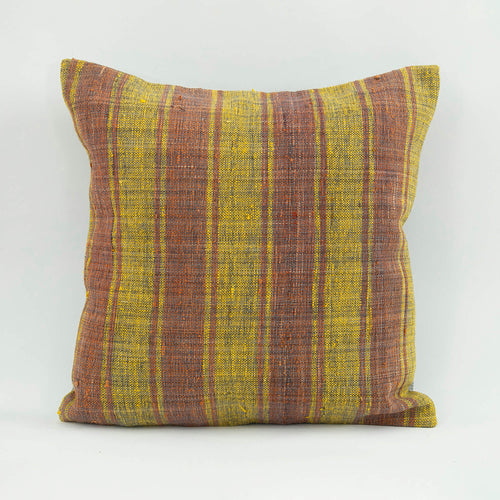 Emel Yellow Ethnic Wool Decorative Pillow Case 1'8'' x 1'8''