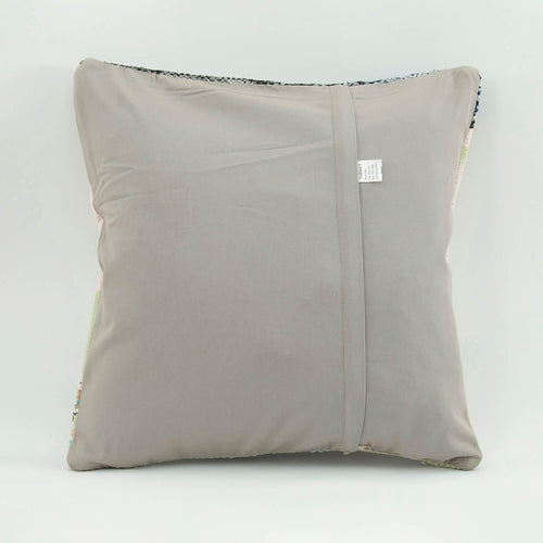 Wool Decorative Pillow - Pink Ethnic Pillow Case With Zipper Cover 18x18