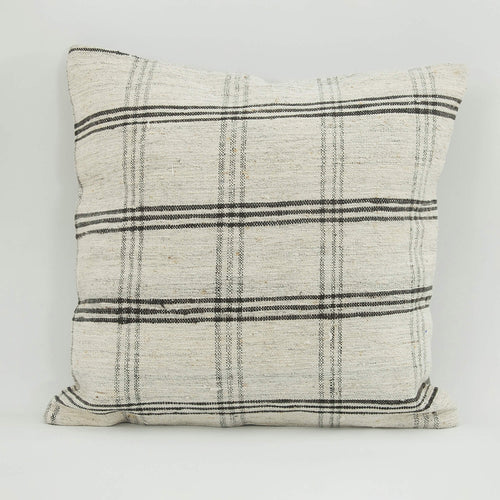 Wool Decorative Pillow - Ethnic Pillow Case 18x18 Zipper Cover Unique White