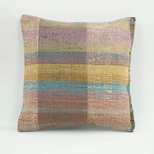 Emel Brown Ethnic Wool Decorative Pillow Case 1'8'' x 1'8''