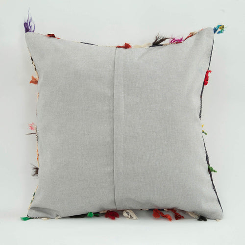 Emel Beige Ethnic Wool Decorative Pillow Case 1'8'' x 1'8''