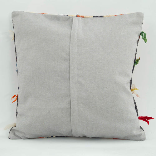 Emel Orange Ethnic Wool Decorative Pillow Case 1'8'' x 1'8''