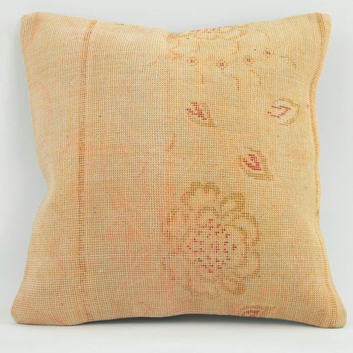 Emel Yellow Ethnic Wool Decorative Pillow Case 1'8'' x 1'8''