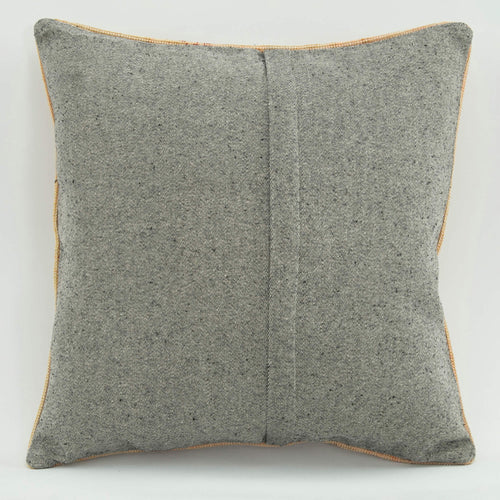 Emel Yellow Ethnic Wool Decorative Pillow Case 1'8'' x 1'8''