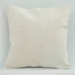 Emel White Ethnic Wool Decorative Pillow Case 1'8'' x 1'8''