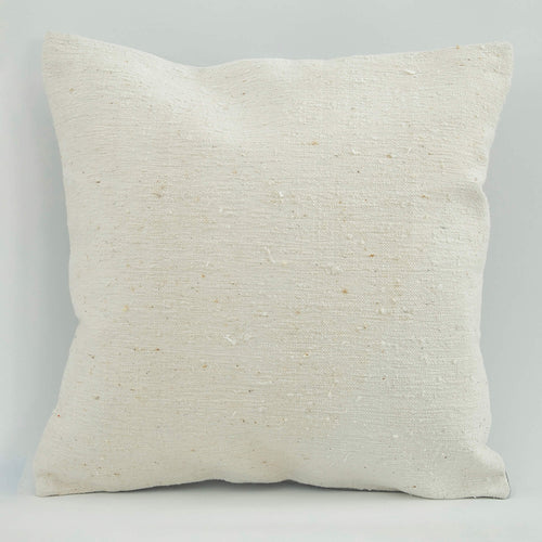 Emel White Ethnic Wool Decorative Pillow Case 1'8'' x 1'8''
