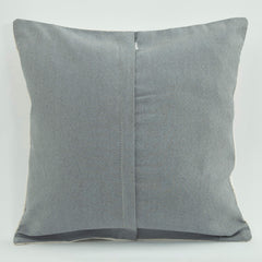 Emel White Ethnic Wool Decorative Pillow Case 1'8'' x 1'8''